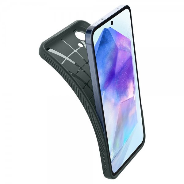 Spigen Samsung Galaxy A55 -suojakuori Liquid Air Abyss Green