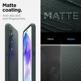 Spigen Samsung Galaxy A55 -suojakuori Liquid Air Abyss Green