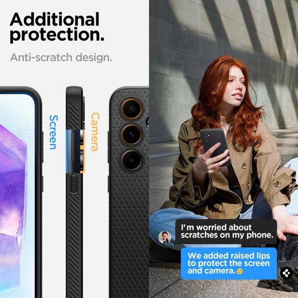 Spigen Samsung Galaxy A55 Kuori Liquid Air Matte Black
