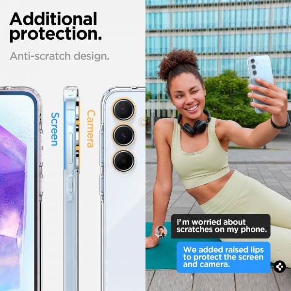 Spigen Samsung Galaxy A55 Kuori Liquid Crystal Crystal Clear