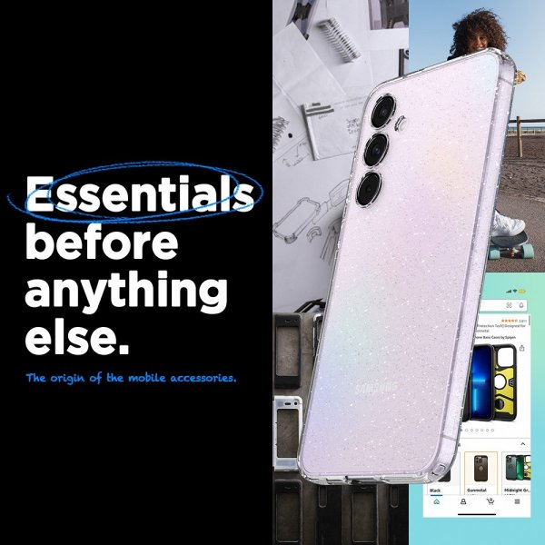 Spigen Samsung Galaxy A55 Kuori Liquid Crystal Glitter Crystal Quartz