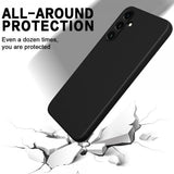 Samsung Galaxy A55 -silikonikuori hihnalla, musta