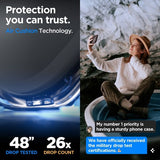 Spigen Samsung Galaxy A55 -suojakuori Optik Armor, musta