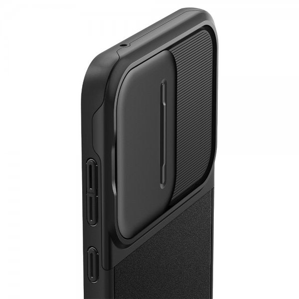 Spigen Samsung Galaxy A55 -suojakuori Optik Armor, musta