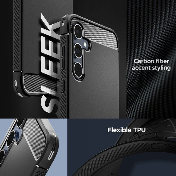 Spigen Samsung Galaxy A55 -suojakuori Rugged Armor Matte Black