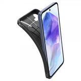 Spigen Samsung Galaxy A55 -suojakuori Rugged Armor Matte Black