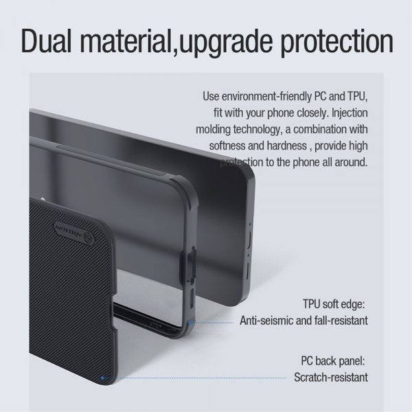 Nillkin Samsung Galaxy A55 -kuoret Super Frosted Shield Pro MagSafe - Musta