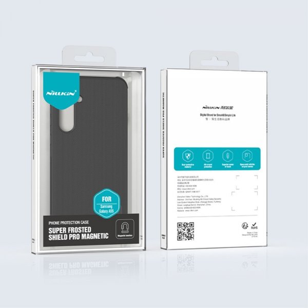 Nillkin Samsung Galaxy A55 -kuoret Super Frosted Shield Pro MagSafe - Musta
