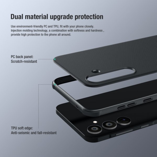 Nillkin Samsung Galaxy A55 Suojakuori Super Frosted Shield Pro Musta