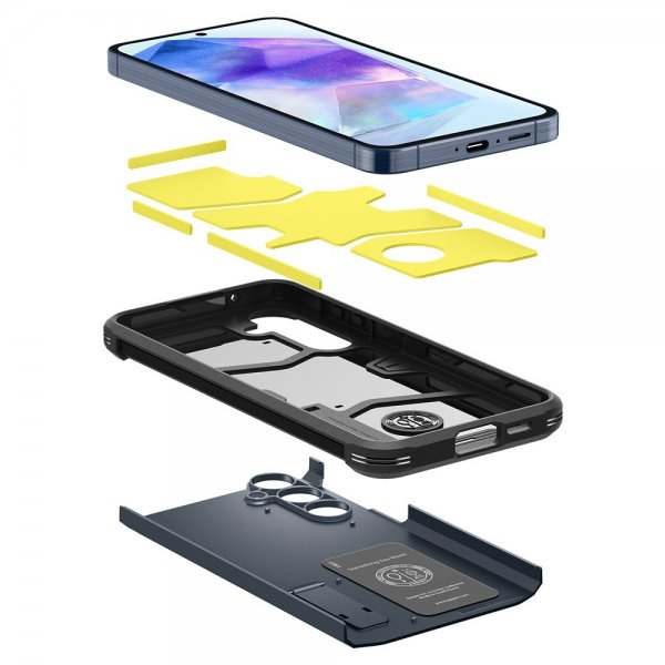 Spigen Samsung Galaxy A55 -suojakuori, Tough Armor, Metal Slate