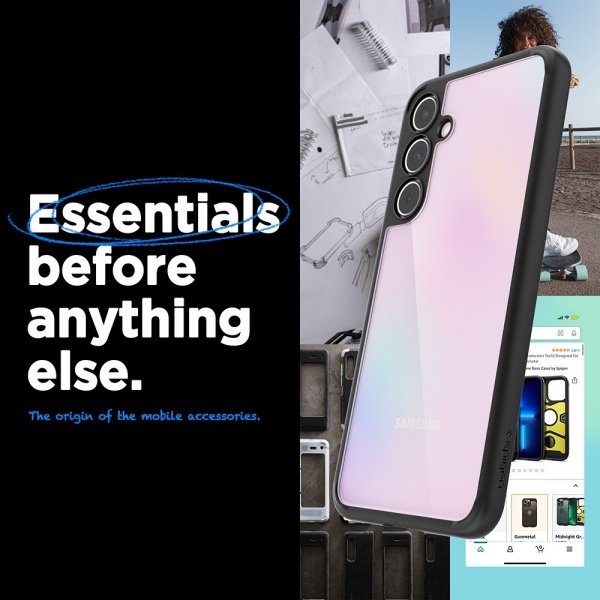 Spigen Samsung Galaxy A55 -suojakuori Ultra Hybrid Matte Black