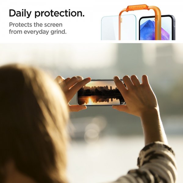 Spigen Samsung Galaxy A55 -näytönsuoja GLAS.tR ALIGNmaster 2-pakkaus