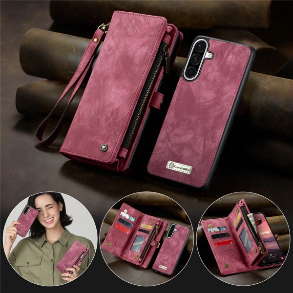 CaseMe Samsung Galaxy A56 -kotelo 008 Series, irrotettava kuori, punainen