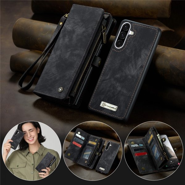 CaseMe Samsung Galaxy A56 Kotelo 008 Series Irrotettava Kuori Musta