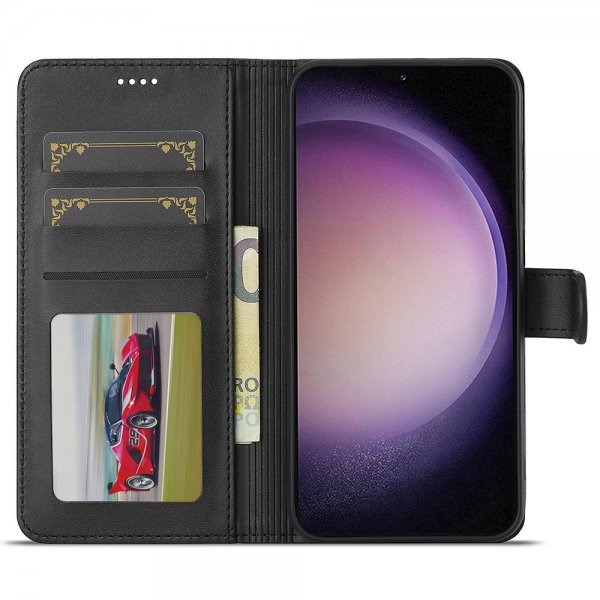 Lc.Imeeke Samsung Galaxy A56 -suojakotelo korttipaikalla ja jalustatoiminnolla, musta