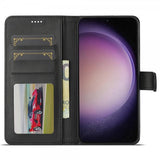 Lc.Imeeke Samsung Galaxy A56 -suojakotelo korttipaikalla ja jalustatoiminnolla, musta