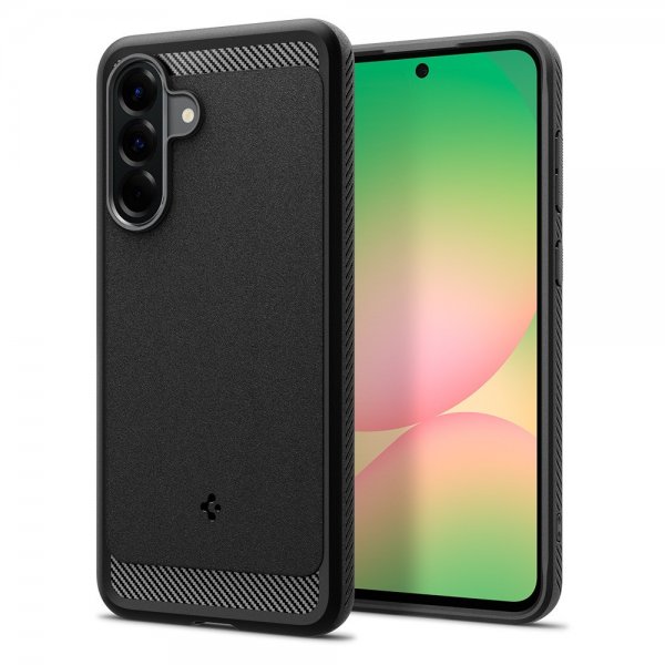 Spigen Samsung Galaxy A56 -suojakuori, Rugged Armor, mattamusta