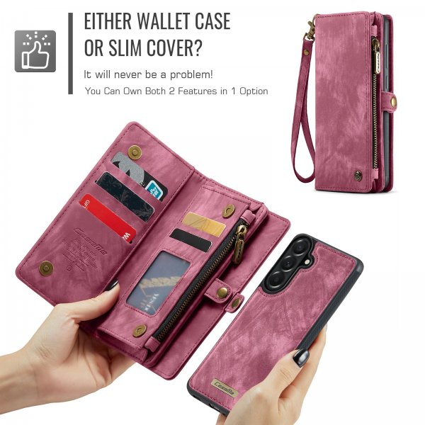 CaseMe Samsung Galaxy A57 -kotelo 008 Series, irrotettava kuori, punainen