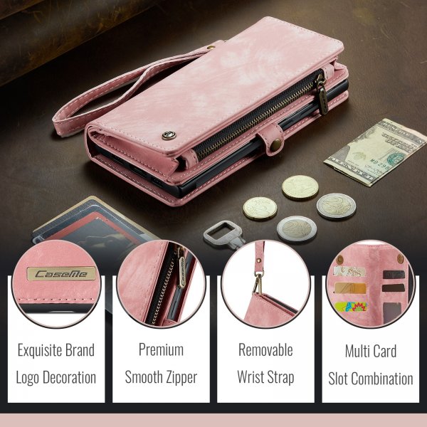CaseMe Samsung Galaxy A57 -kotelo 008 Series, irrotettava kuori, vaaleanpunainen