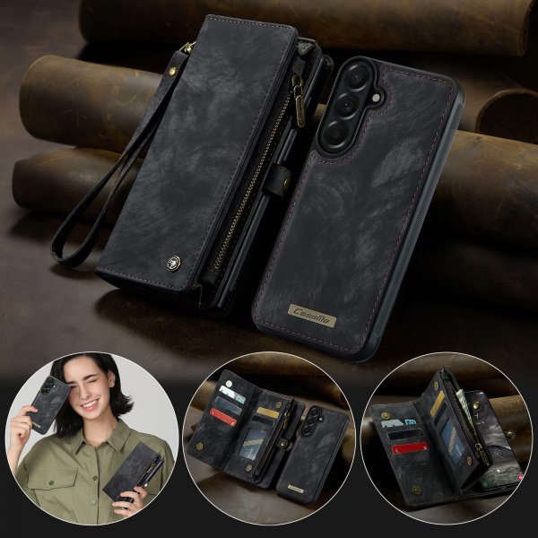 CaseMe Samsung Galaxy A57 -kotelo 008 Series, irrotettava kuori, musta