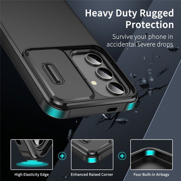 Samsung Galaxy A57 Kuori Camera Slide Musta