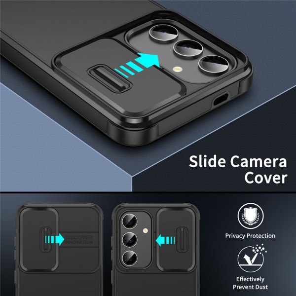 Samsung Galaxy A57 Kuori Camera Slide Musta