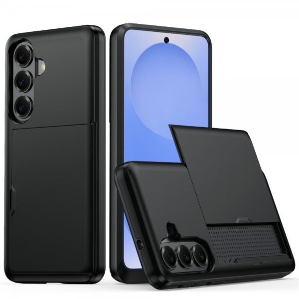 Samsung Galaxy A57 Kuori Korttilokerolla Musta