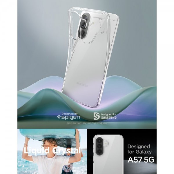 Spigen Samsung Galaxy A57 Liquid Crystal -suojakuori läpinäkyvä