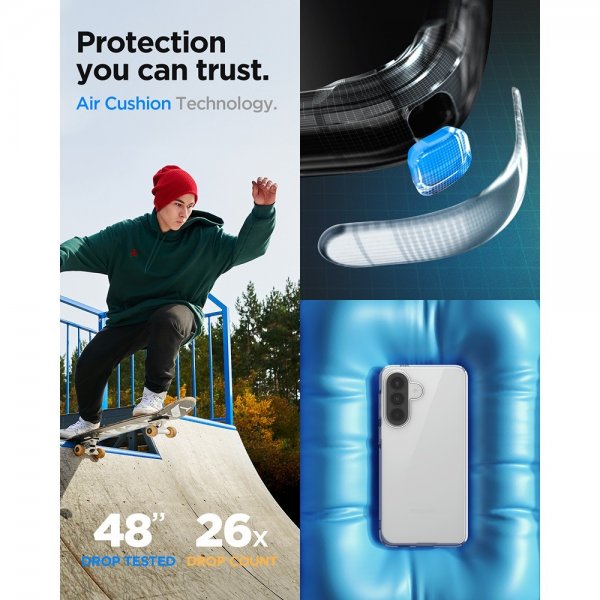 Spigen Samsung Galaxy A57 Liquid Crystal -suojakuori läpinäkyvä