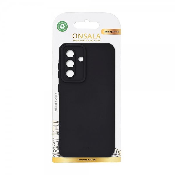 Onsala Samsung Galaxy A57 Kuori Silikonituntu Musta