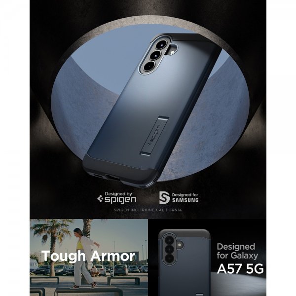 Spigen Samsung Galaxy A57 Kuori Tough Armor Metal Slate