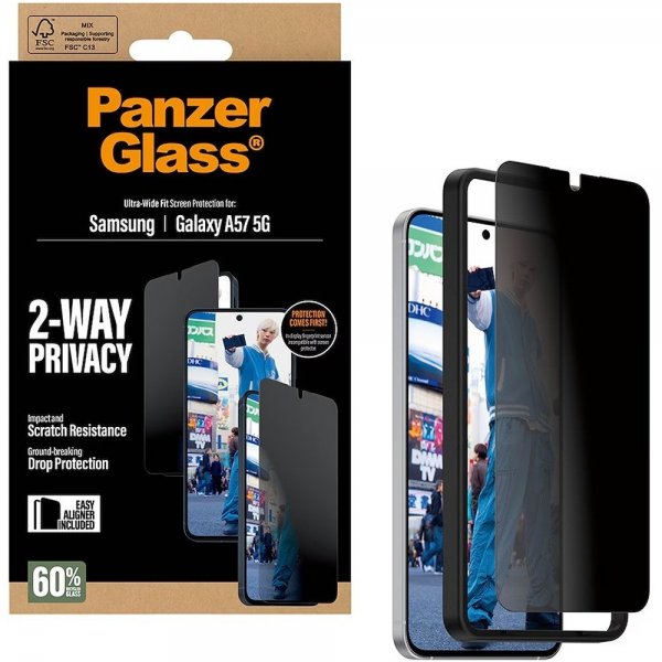 PanzerGlass Samsung Galaxy A57 näytönsuoja Ultra-Wide Fit Privacy EasyAligner