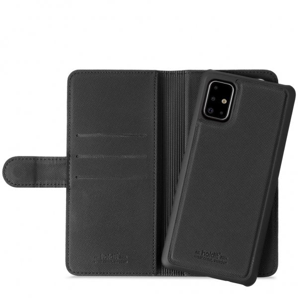 holdit Samsung Galaxy A71 Kotelo Lompakkokotelo Magnet Musta