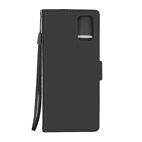 Samsung Galaxy A71 -kotelo, jossa jalusta, musta