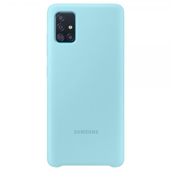 Samsung alkuperäinen Galaxy A71 -silikonisuojakuori, sininen