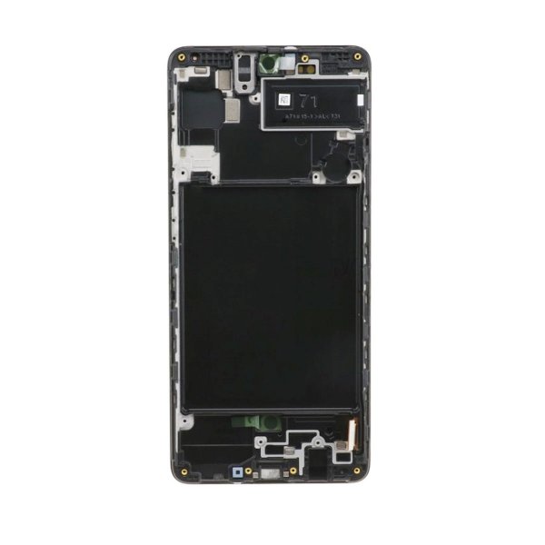 Samsung Galaxy A71 näyttö LCD-paneelilla + runko - Musta