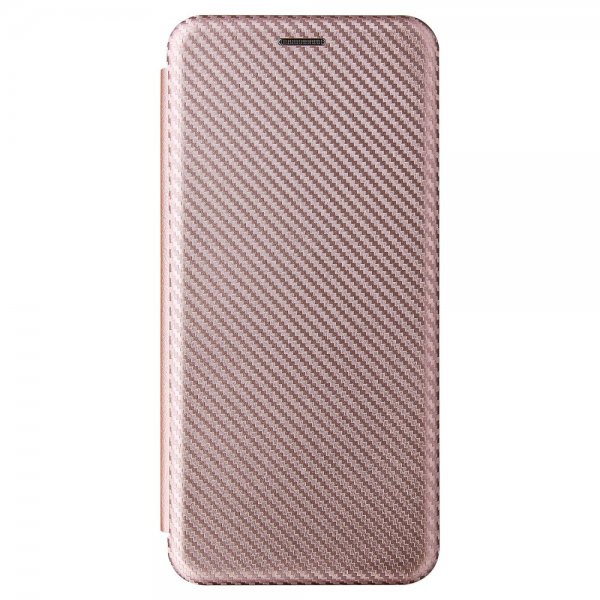 Samsung Galaxy A72 -kotelo hiilikuitutekstuurilla, ruusukulta