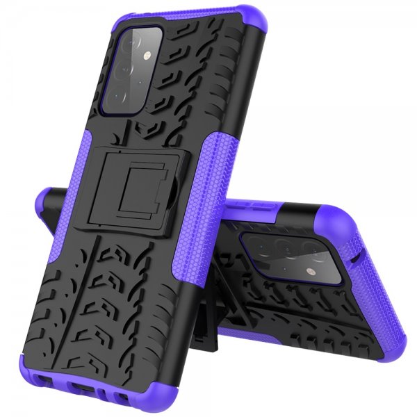 Samsung Galaxy A72 Kuori Rengaskuvio Jalustatoiminto Violetti