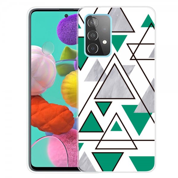 Samsung Galaxy A72 Kuori Marmorikolmiot Vihreä