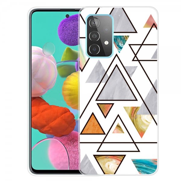 Samsung Galaxy A72 Kuori Marmorikolmiot Kulta Sininen