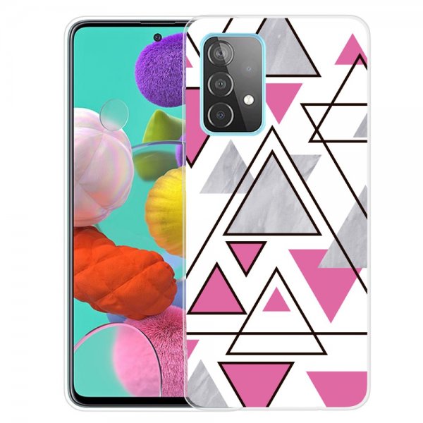 Samsung Galaxy A72 Kuori Marmorikolmiot Magenta