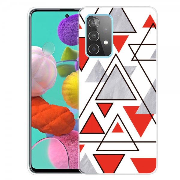 Samsung Galaxy A72 Kuori Marmorikolmiot Punainen