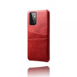 Samsung Galaxy A72 -suojakuori, kaksi korttipaikkaa, punainen