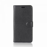 Samsung Galaxy J3 2017 Lompakkokotelo Litchi Musta