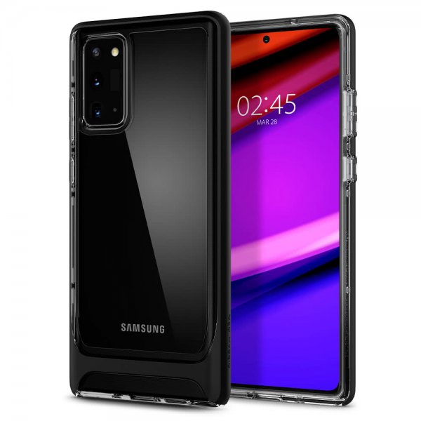 Spigen Samsung Galaxy Note 20 Neo Hybrid Crystal -suojakuori, musta