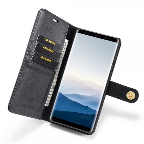 Dg.Ming Samsung Galaxy Note 9 Lompakkokotelo Irrotettava kuori Musta