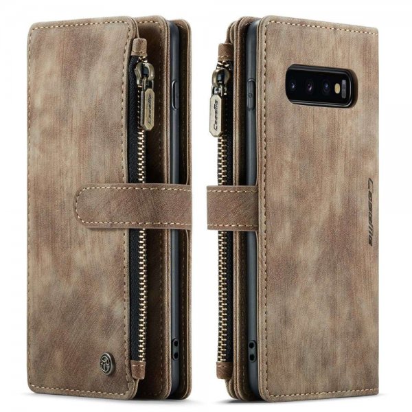 CaseMe Samsung Galaxy S10 -suojakotelo C30-sarja, ruskea