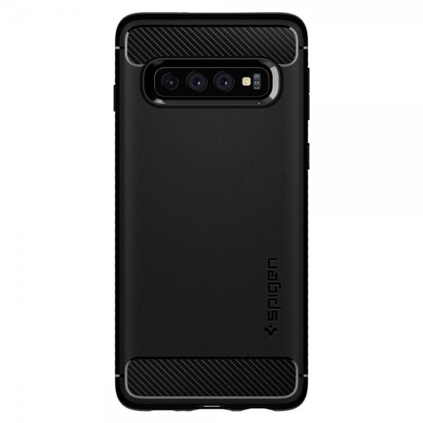 Spigen Samsung Galaxy S10 Suojakuori Rugged Armor Mattamusta