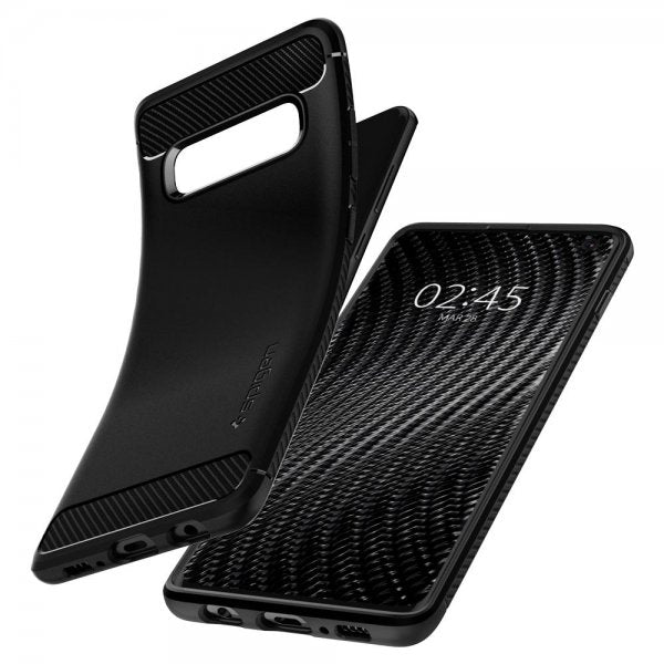 Spigen Samsung Galaxy S10 Suojakuori Rugged Armor Mattamusta