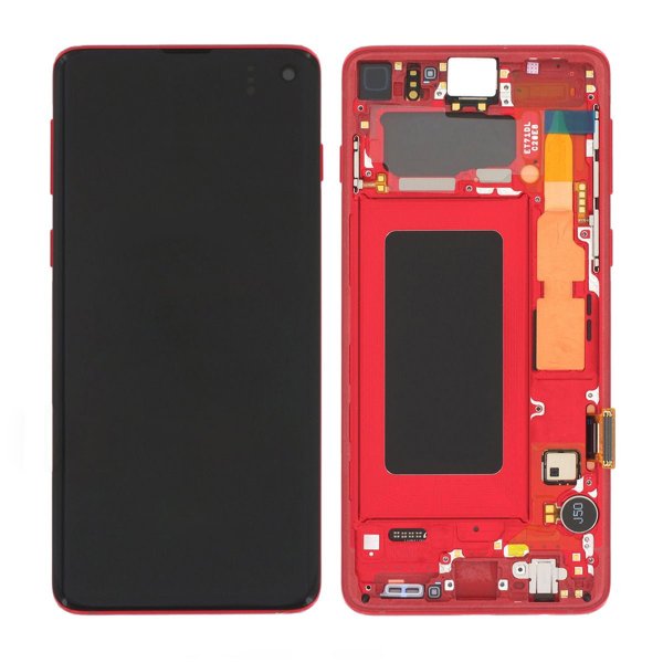 Samsung Galaxy S10 (SM-G973F) Näyttö LCD-paneelilla Alkuperäinen - Punainen